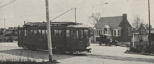Trolley Line Terminus at Miller Park in 1921