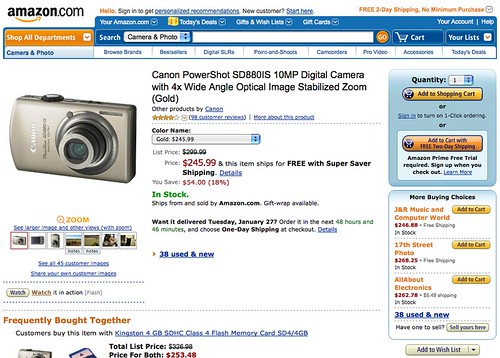 Canon SD880IS Shopping