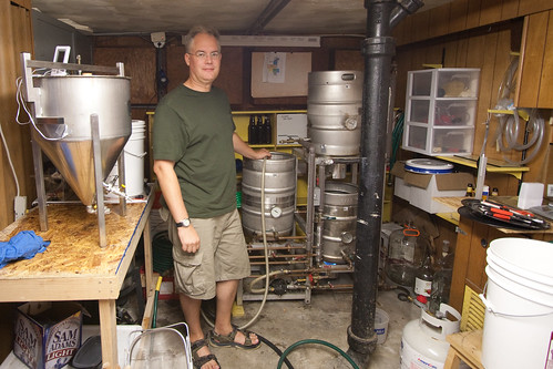 Byron with His Brew Setup