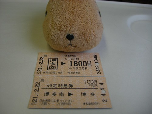博多南線のきっぷ/Ticket of Hakata-Minami line
