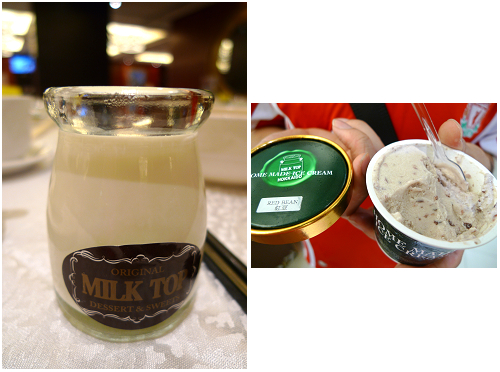 Hokkaido pudding and ice-cream