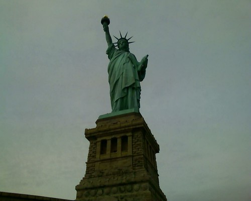 Miss Liberty on Columbus Day