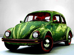 watermelon Fusca (.Rungue) Tags: verde green car watermelon melancia beatle carro fusca photoshopcreativo