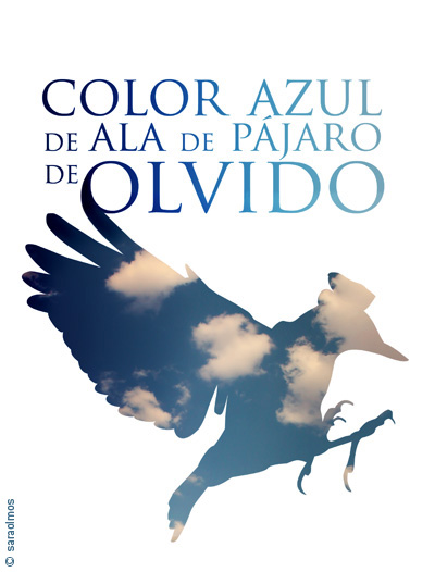 Color azul de ala de pájaro de olvido