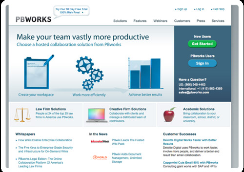 PBworks- Free Collaboration, Intranet, Extranet, Project Management, Business Wiki