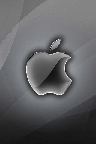 apple iphone logo. Metallic Apple Logo iPhone