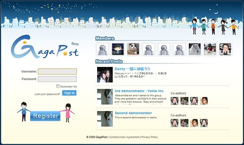 Example of a Collaborative Social Blogging 3.0 platform: Gagapost