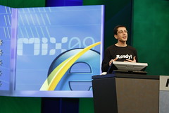 Our Fearless Leader reveals IE8 at MIX09. Photo by DBegley.