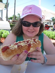 Amy and her hot dog