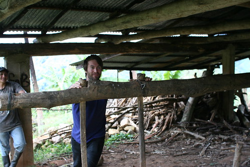 Tim pushing the Guarapa mill