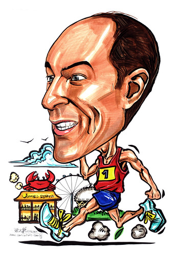 Caricature for ExxonMobil runner