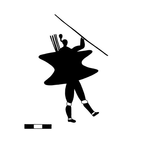 Shield - Rock art drawing (witwatersrand - aluka)