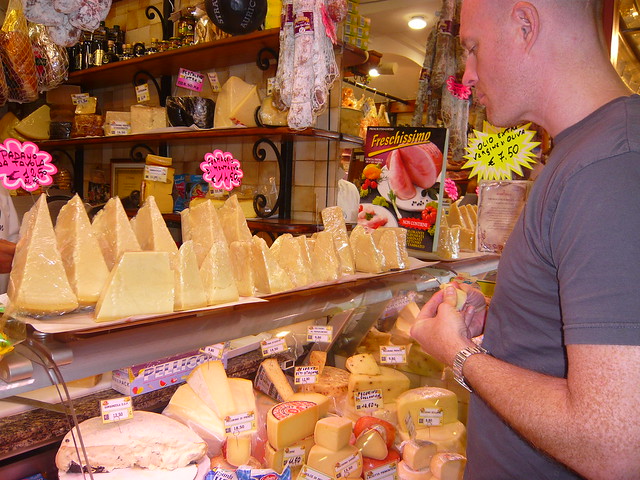 Cheese stand at Ventimiglia market