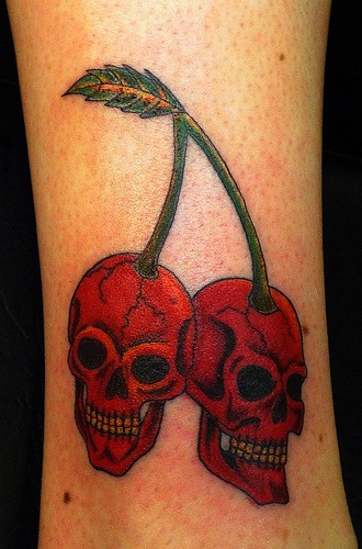 Cherry Skulls Tattoo