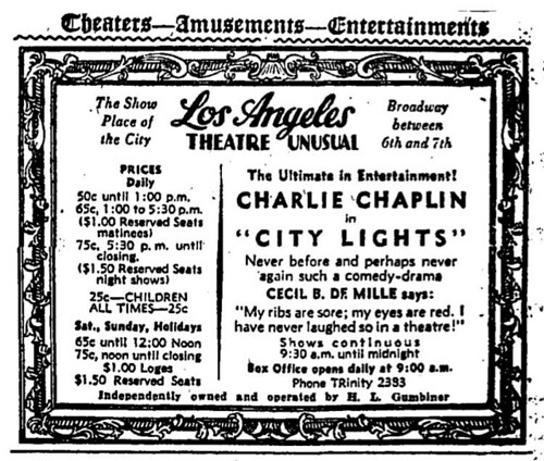 Los Angeles Theatre Ad