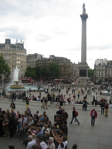 View of Trafalgar Square from the National Gallery