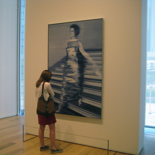 Woman viewing Richter's Woman descending a staircase, Art Institute of Chicago