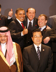 Leaders of the world pose for a group photo