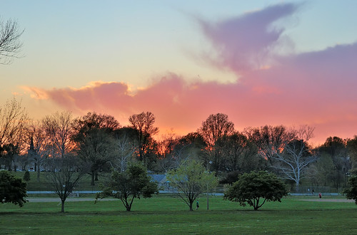 Francis Park at Sunset, in Saint Louis, Missouri, USA