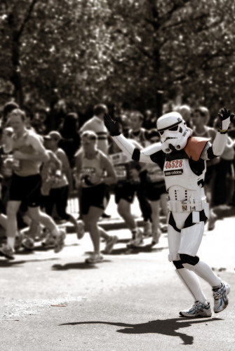 london marathon - stormtrooper by Mikee Showbiz.