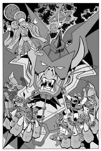 Tales of the TMNT #58 ..PIN-up  art by Fernando Leon Gonzalez (( May 2009 )) //   .. [[ Courtesy of Fernando ]]
