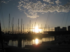 Sunset over the harbor