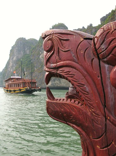 When tour boats attack, Halong Bay, Vietnam