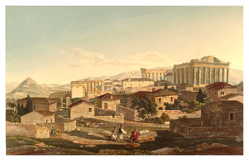 022- Frontal oeste del Partenon-Views in Grece 1821