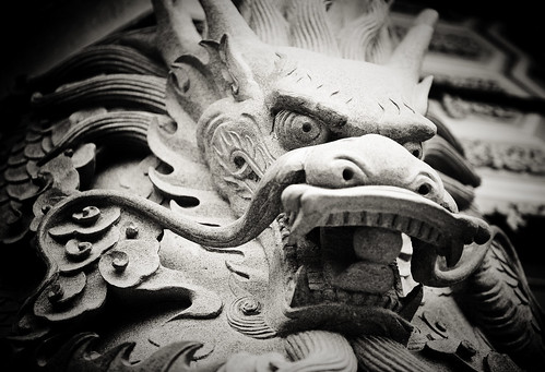 Dragon carving