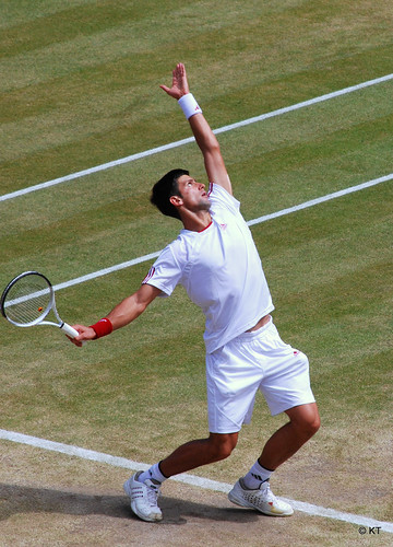 Djokovic serving