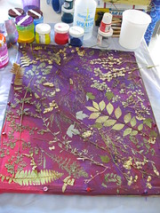 IMG_7997  Laying out leaves for sun-printing