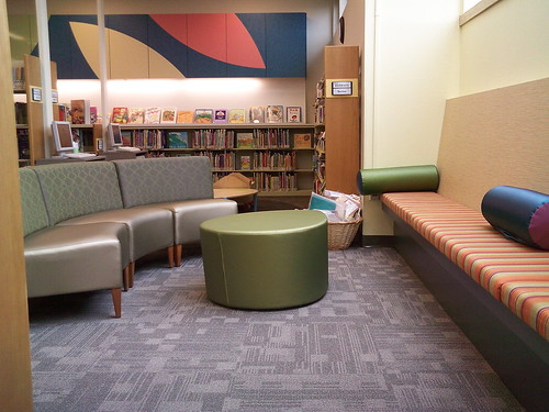 Comfy reading area at the Sequim Library (North Olympic Library System) - Sequim, WA