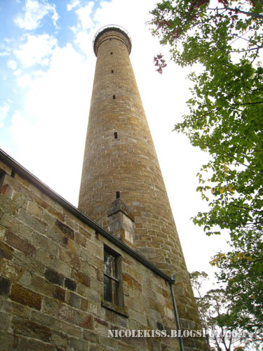 side view of shot tower