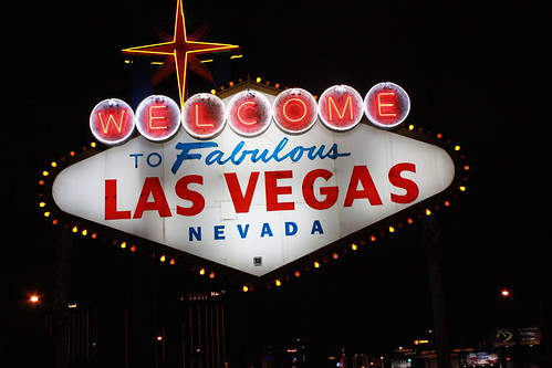 las vegas sign at night. Las Vegas Sign - Night