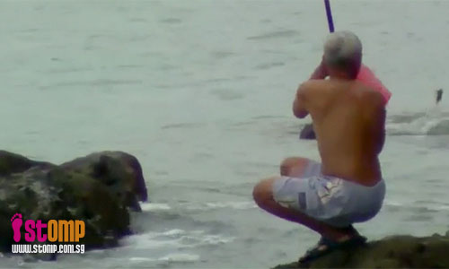 Man fishing illegally at Labrador beach