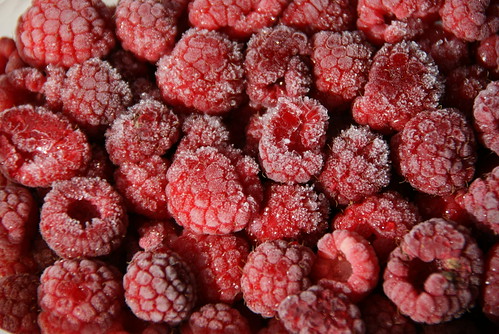 Raspberries from freezer