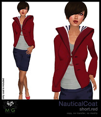 [MG fashion] NauticalCoat.short.red