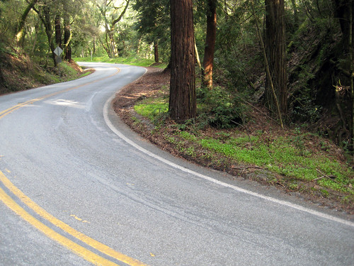 Reverse S-curve on Redwood Gulch