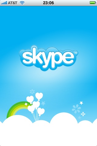Skype for iPhone splash screen