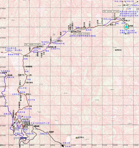 嘉明湖GPS 軌跡圖