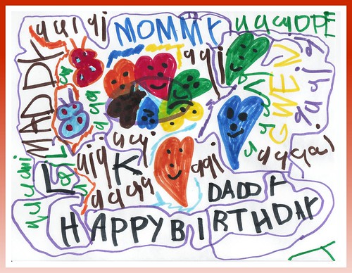 Maddy made daddy a card