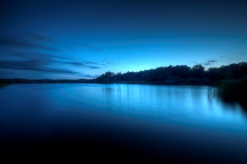  フリー画像| 自然風景| 湖の風景| 青色/ブルー| 夜景| HDR画像|      フリー素材| 