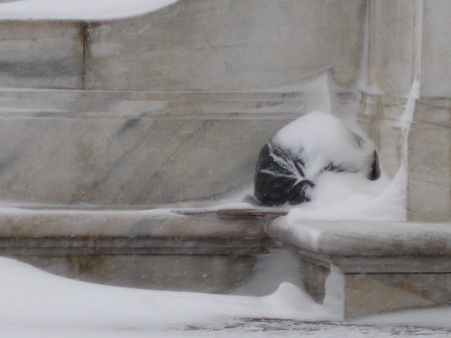 Homeless Man in Snow