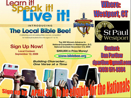 Fairfield County Bible Bee Ad