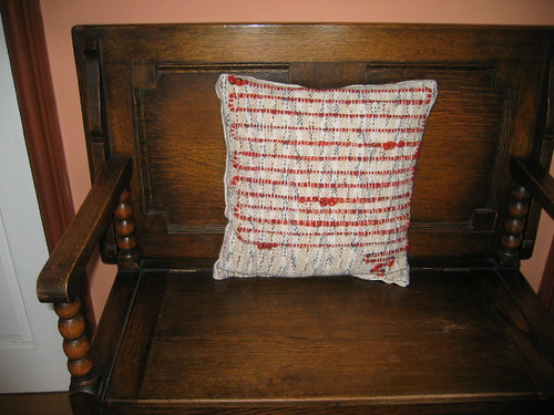 oatmeal and oranges cushion front