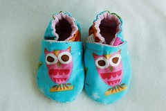 ~SALE~ *0-6 Months*  Girly Owls On A Whim Booties Lined w/ OBV
