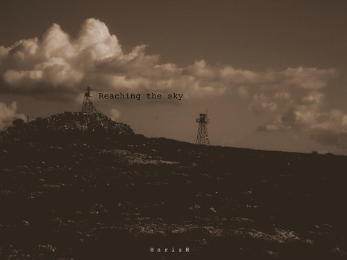 reaching the sky [edited sepia version]