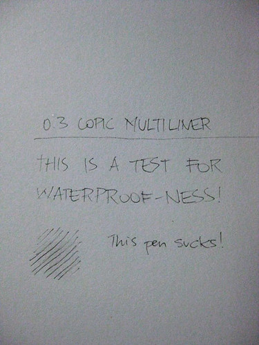 Copic Multiliner waterproof-ness