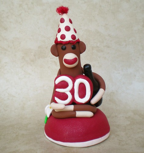 30th Birthday Monkey Cake Topper