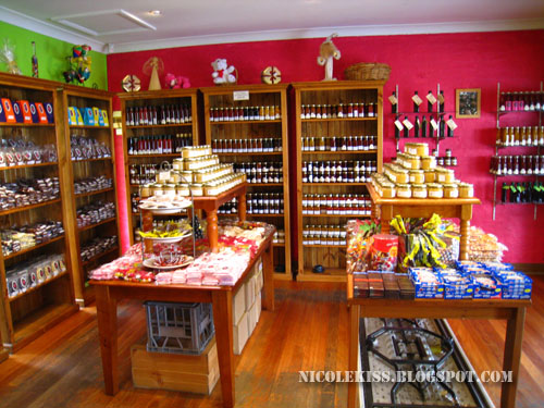 chocolate shop next to smelly cheese shop